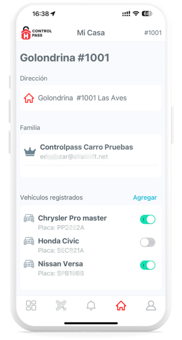 Registo de Vehiculos para control de acceso para fraccionamientos de controlpass mexico